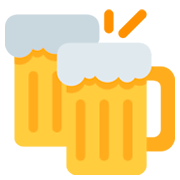 🍻 Emoji Jarras De Cerveza Brindando en Twitter Twemoji 2.2.