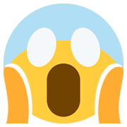 😱 Emoji Cara Gritando De Miedo en Twitter Twemoji 2.2.