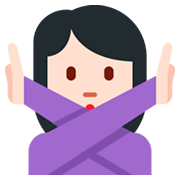 🙅🏻 Emoji Persona Haciendo El Gesto De «no»: Tono De Piel Claro en Twitter Twemoji 2.2.