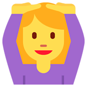 🙆 Emoji Person mit Händen auf dem Kopf Twitter Twemoji 2.2.