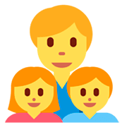 👨‍👧‍👦 Emoji Familia: Hombre, Niña, Niño en Twitter Twemoji 2.2.