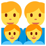 👨‍👨‍👦‍👦 Emoji Família: Homem, Homem, Menino E Menino na Twitter Twemoji 2.2.