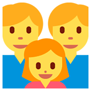 👨‍👨‍👧 Emoji Família: Homem, Homem E Menina na Twitter Twemoji 2.2.