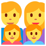 👨‍👩‍👧‍👦 Emoji Familia: Hombre, Mujer, Niña, Niño en Twitter Twemoji 2.2.