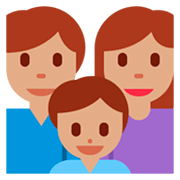 Émoji 👪🏽 Famille, Peau Légèrement Mate sur Twitter Twemoji 2.2.
