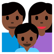 👪🏿 Emoji Família, Pele Escura na Twitter Twemoji 2.2.