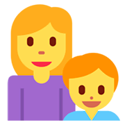 Emoji 👩‍👦 Famiglia: Donna E Bambino su Twitter Twemoji 2.2.