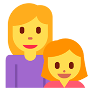 👩‍👧 Emoji Familie: Frau, Mädchen Twitter Twemoji 2.2.