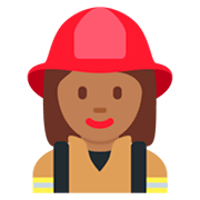 Émoji 👩🏾‍🚒 Pompier Femme : Peau Mate sur Twitter Twemoji 2.2.