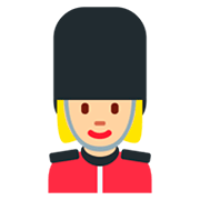 💂🏼‍♀️ Emoji Guardia Mujer: Tono De Piel Claro Medio en Twitter Twemoji 2.2.