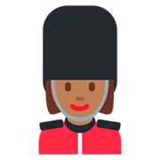 💂🏾‍♀️ Emoji Wachfrau: mitteldunkle Hautfarbe Twitter Twemoji 2.2.