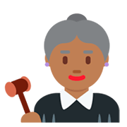 Emoji 👩🏾‍⚖️ Giudice Donna: Carnagione Abbastanza Scura su Twitter Twemoji 2.2.
