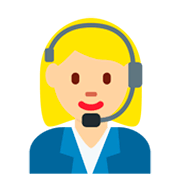 👩🏼‍💼 Emoji Oficinista Mujer: Tono De Piel Claro Medio en Twitter Twemoji 2.2.