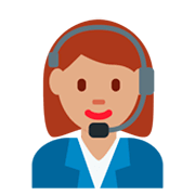 👩🏽‍💼 Emoji Oficinista Mujer: Tono De Piel Medio en Twitter Twemoji 2.2.