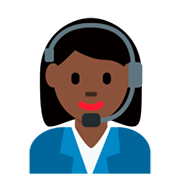 👩🏿‍💼 Emoji Oficinista Mujer: Tono De Piel Oscuro en Twitter Twemoji 2.2.