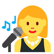 Emoji 👩‍🎤 Cantante Donna su Twitter Twemoji 2.2.