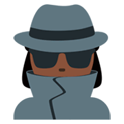 🕵🏿‍♀️ Emoji Detective Mujer: Tono De Piel Oscuro en Twitter Twemoji 2.2.