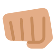 Emoji 👊🏽 Pugno Chiuso: Carnagione Olivastra su Twitter Twemoji 2.2.
