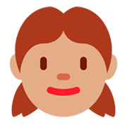 👧🏽 Emoji Niña: Tono De Piel Medio en Twitter Twemoji 2.2.