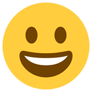 Emoji 😀 Faccina Con Un Gran Sorriso su Twitter Twemoji 2.2.