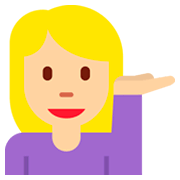 💁🏼 Emoji Persona De Mostrador De Información: Tono De Piel Claro Medio en Twitter Twemoji 2.2.