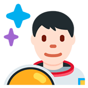 👨🏻‍🚀 Emoji Astronaut: helle Hautfarbe Twitter Twemoji 2.2.