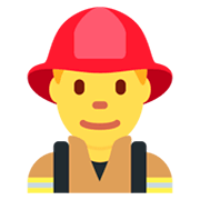 Emoji 👨‍🚒 Pompiere Uomo su Twitter Twemoji 2.2.