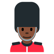 💂🏿‍♂️ Emoji Guardia Hombre: Tono De Piel Oscuro en Twitter Twemoji 2.2.