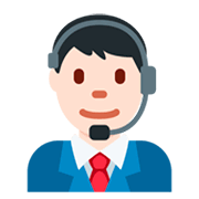 👨🏻‍💼 Emoji Büroangestellter: helle Hautfarbe Twitter Twemoji 2.2.