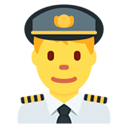 👨‍✈️ Emoji Piloto Hombre en Twitter Twemoji 2.2.