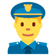 👮‍♂️ Emoji Policial Homem na Twitter Twemoji 2.2.