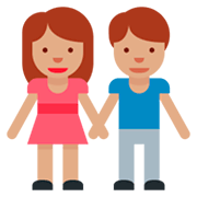 👫🏽 Emoji Mujer Y Hombre De La Mano: Tono De Piel Medio en Twitter Twemoji 2.2.
