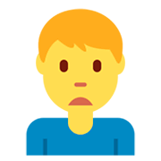 Emoji 🙍‍♂️ Uomo Corrucciato su Twitter Twemoji 2.2.