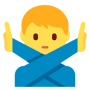 🙅‍♂️ Emoji Hombre Haciendo El Gesto De «no» en Twitter Twemoji 2.2.