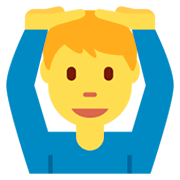 Emoji 🙆‍♂️ Uomo Con Gesto OK su Twitter Twemoji 2.2.