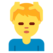 💆‍♂️ Emoji Homem Recebendo Massagem Facial na Twitter Twemoji 2.2.