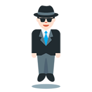 🕴🏻 Emoji schwebender Mann im Anzug: helle Hautfarbe Twitter Twemoji 2.2.