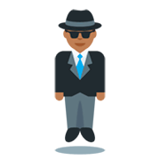 🕴🏾 Emoji schwebender Mann im Anzug: mitteldunkle Hautfarbe Twitter Twemoji 2.2.