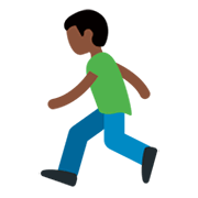 🏃🏿‍♂️ Emoji Hombre Corriendo: Tono De Piel Oscuro en Twitter Twemoji 2.2.
