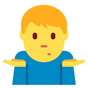 Emoji 🤷‍♂️ Uomo Che Scrolla Le Spalle su Twitter Twemoji 2.2.