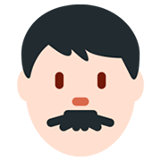 👨🏻 Emoji Mann: helle Hautfarbe Twitter Twemoji 2.2.