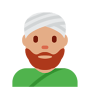 👳🏽‍♂️ Emoji Mann mit Turban: mittlere Hautfarbe Twitter Twemoji 2.2.