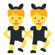 Emoji 👯‍♂️ Uomini Con Orecchie Da Coniglio su Twitter Twemoji 2.2.