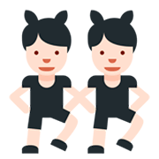 👯🏻‍♂️ Emoji Hombres Con Orejas De Conejo, Tono De Piel Claro en Twitter Twemoji 2.2.