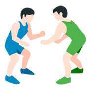 🤼🏻‍♂️ Emoji Hombres Luchando, Tono De Piel Claro en Twitter Twemoji 2.2.