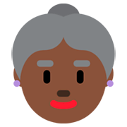 👵🏿 Emoji Anciana: Tono De Piel Oscuro en Twitter Twemoji 2.2.