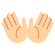 👐🏼 Emoji Mãos Abertas: Pele Morena Clara na Twitter Twemoji 2.2.