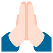🙏🏻 Emoji Manos En Oración: Tono De Piel Claro en Twitter Twemoji 2.2.