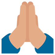 🙏🏽 Emoji Manos En Oración: Tono De Piel Medio en Twitter Twemoji 2.2.