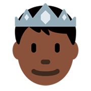 Emoji 🤴🏿 Principe: Carnagione Scura su Twitter Twemoji 2.2.